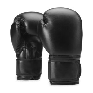 Black Boxing Gloves Premium Leather